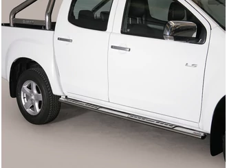 Misutonida csőküszöb - 1 pár, design betéttel, ovális - D-Max D/C 2007-2012