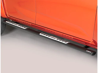 Misutonida csőküszöb - 1 pár, design betéttel, ovális - fekete - D-Max D/C 2020-