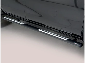 Misutonida csőküszöb - 1 pár, design betéttel, ovális - fekete - Ssangyong 2018-