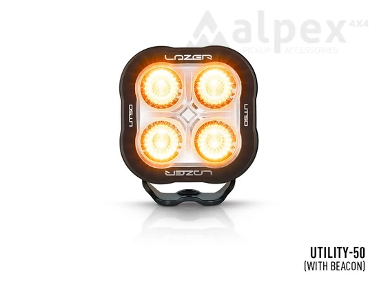 Lazer Lamps Utility-50 Heavy Duty LED munkalámpa sárga figyelmeztető jelzéssel
