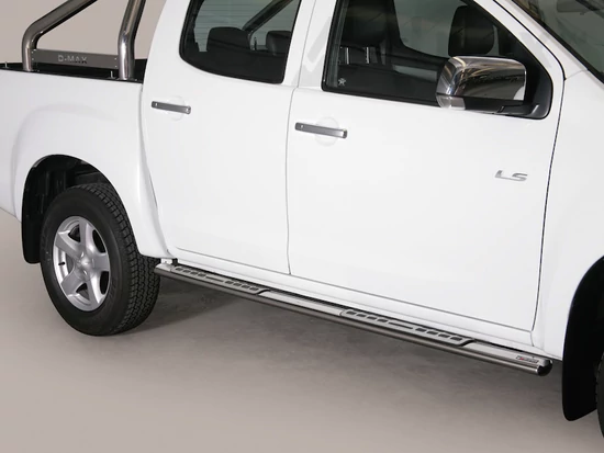 Misutonida csőküszöb - 1 pár, design betéttel, ovális - D-Max D/C 2007-2012