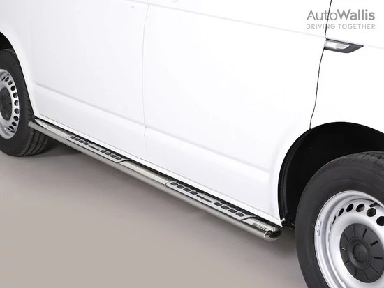 Misutonida csőküszöb - 1 pár, design betéttel, ovális - Transporter T6 SWB 2015-