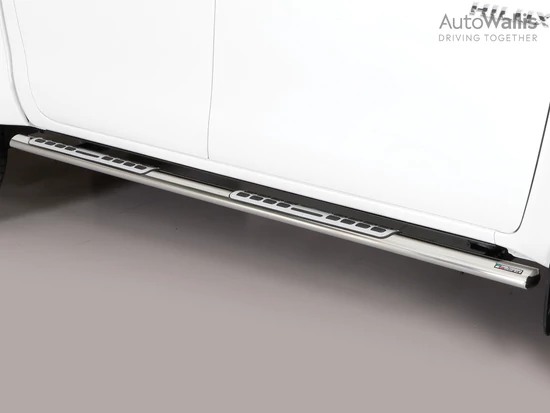 Misutonida csőküszöb - 1 pár, design betéttel, ovális - Hilux D/C 2016-