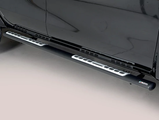 Misutonida csőküszöb - 1 pár, design betéttel, ovális - fekete - X-Class D/C 2017-