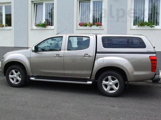 Aeroklas Stylish felépítmény - kipattintható oldalüveg - 523 cosmic fekete - Isuzu D/C 2012-2020